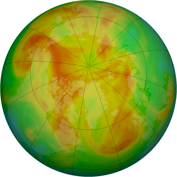 Arctic ozone map for 20 April 2000
